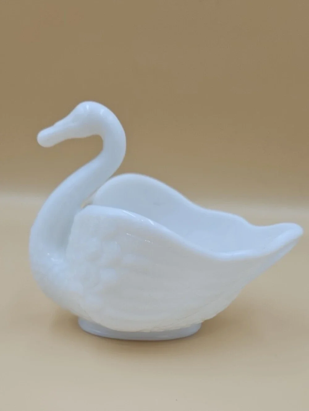 White Swan Milk Glass Bowl